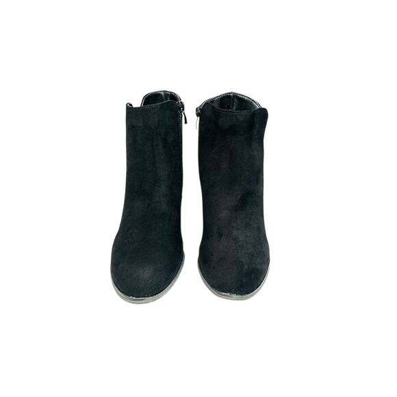 Black Faux Suede Wedge Booties - Size 8 / EU 39 - Picture 6 of 6